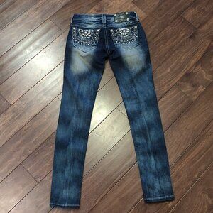 Miss Me Signature Rise Skinny Distressed Jeans Women's SIZE 26